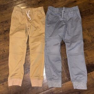 Kids Tan and Gray Jogger Pants